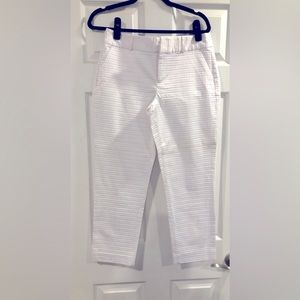 🌟🌟Banana Republic Ankle/Cropped White Geo Print Pant 🌟🌟